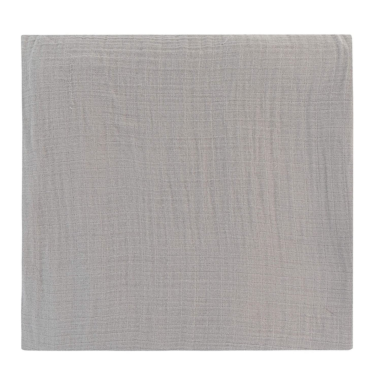 Cotton Muslin Swaddle Blanket - Silver Grey - HoneyBug