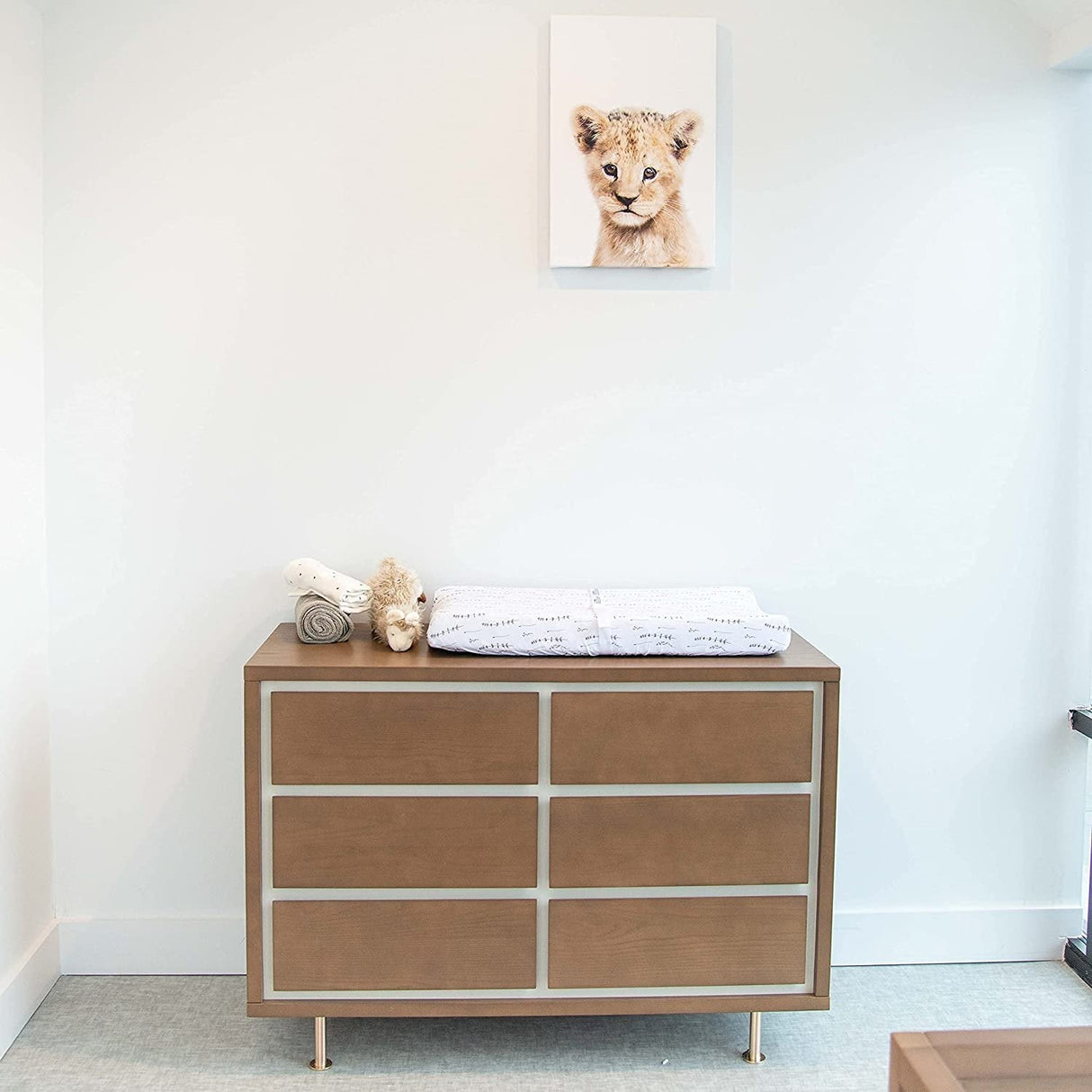 Changing Pad Cover | Cradle Sheet Set - Forest Grey Leaf & Floral - HoneyBug