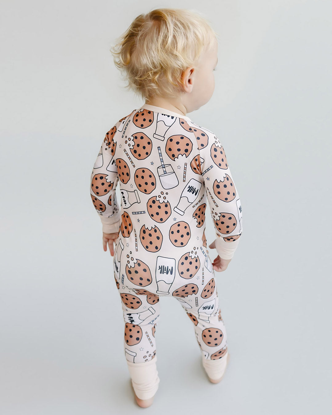 Bamboo Zip Romper | Milk & Cookies - HoneyBug