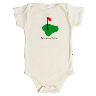 Mini Golfer Short Sleeve Romper - HoneyBug