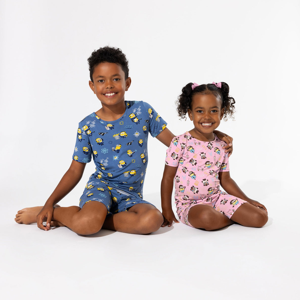 Despicable Me 4: Minions Always Popping Bamboo Kids Pajama Short Set - HoneyBug