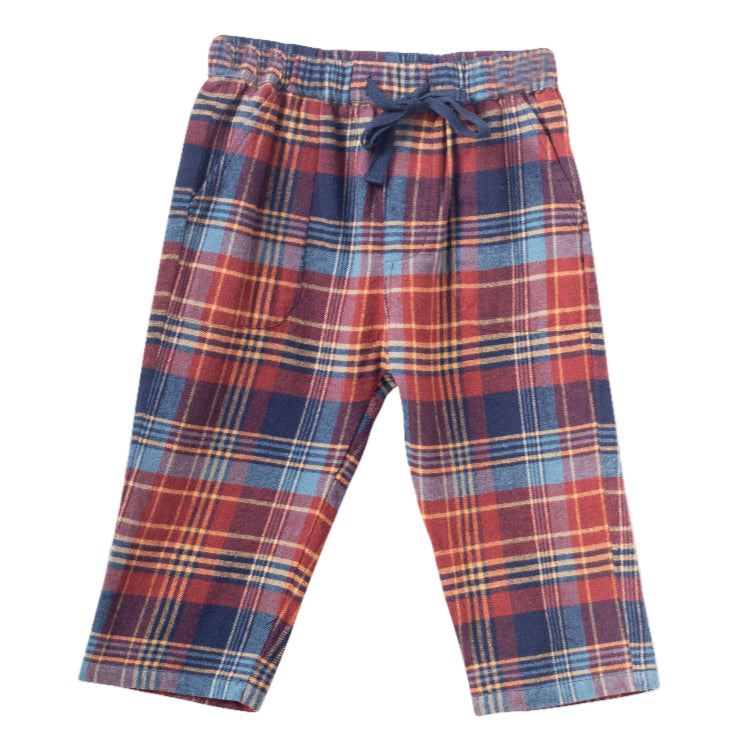 Baby Pants | Rust Plaid - HoneyBug
