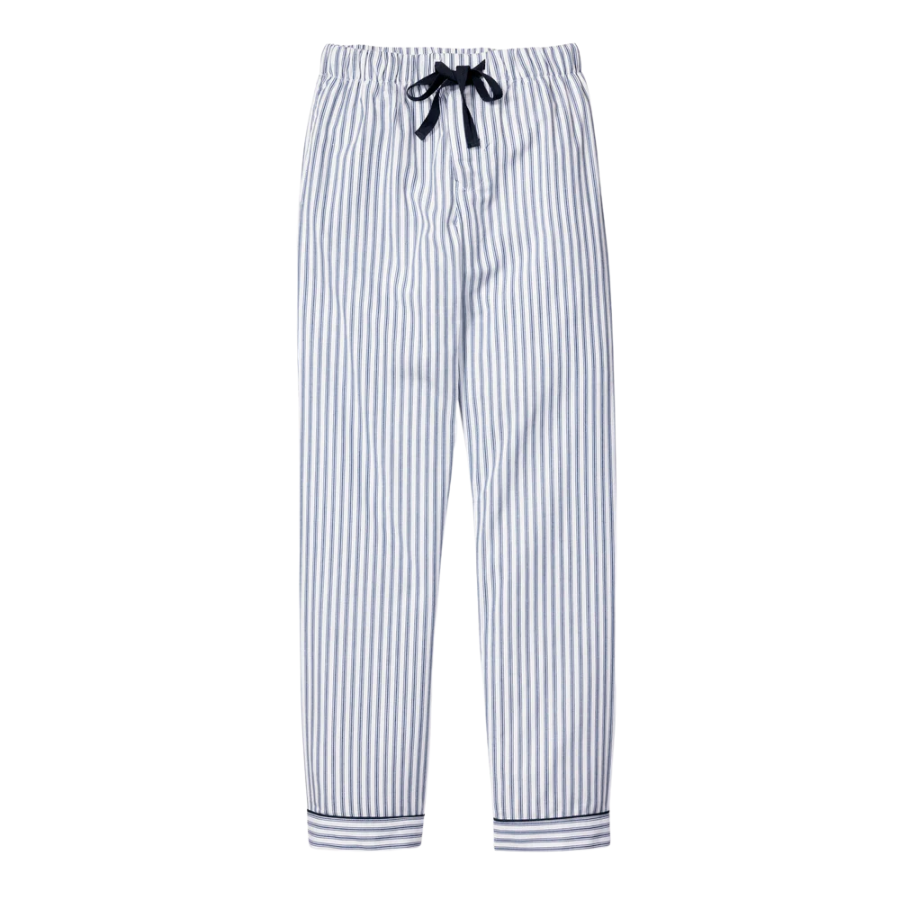 Men's Twill Pajama Pants in Navy French Ticking