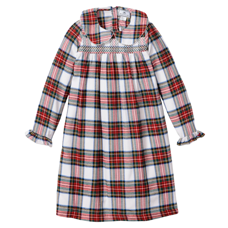 Girl's Brushed Twill Eloise Nightgown in Balmoral Tartan - HoneyBug