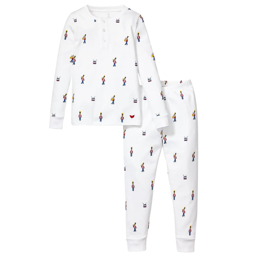 Kid's Pima Snug Fit Pajama Set in Toy Soldier - HoneyBug