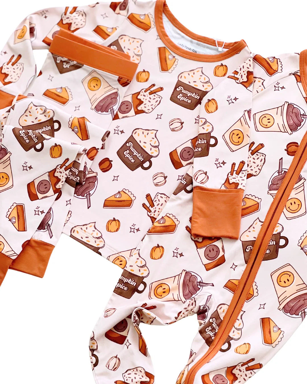 Bamboo Zip Romper | Pumpkin Spice - HoneyBug