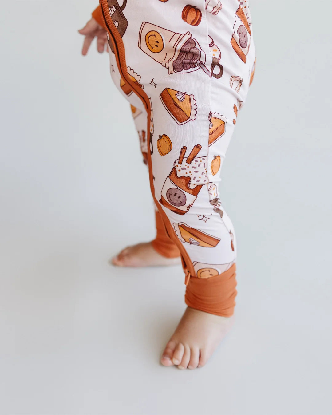 Bamboo Zip Romper | Pumpkin Spice - HoneyBug