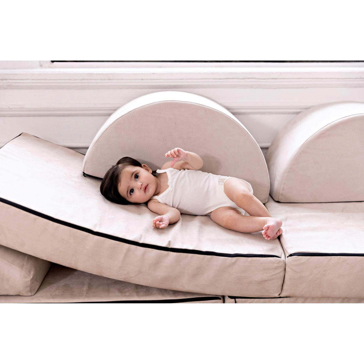 Ribbed Taupe + White (Three Pack) - HoneyBug