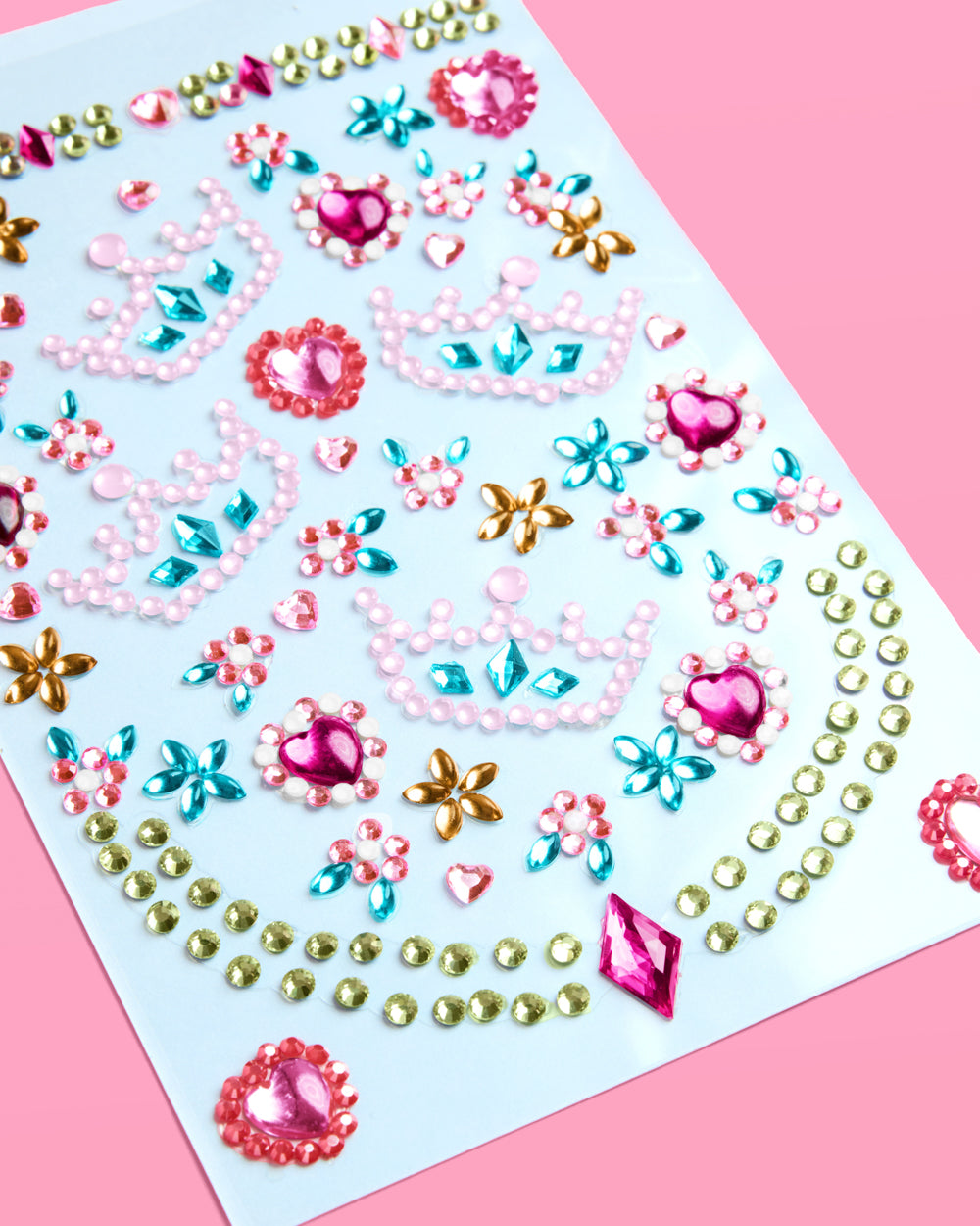 53 face gems including crowns, flowers, hearts + more