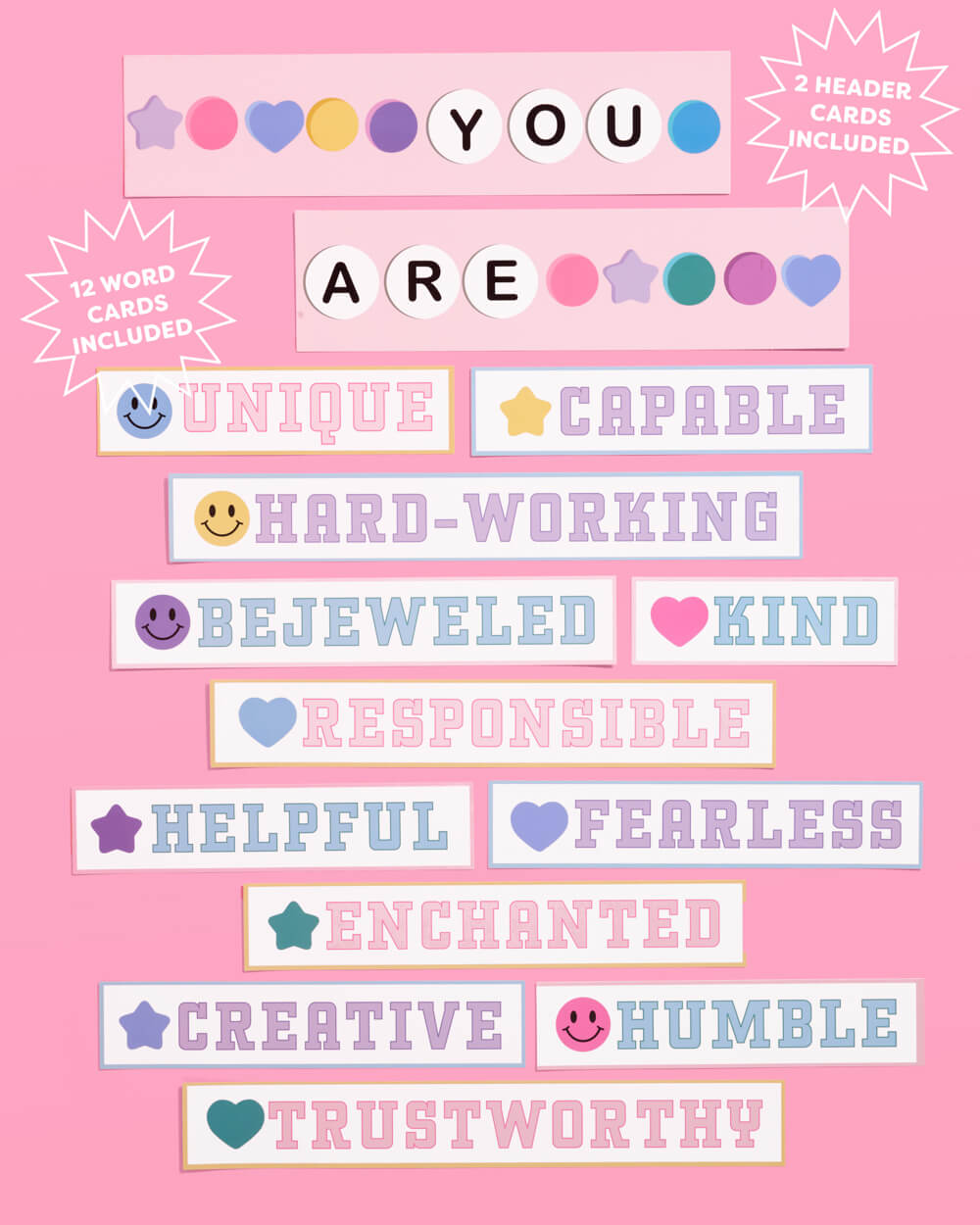 Eras Classroom Affirmations Set - 20 Bulletin Board Pieces