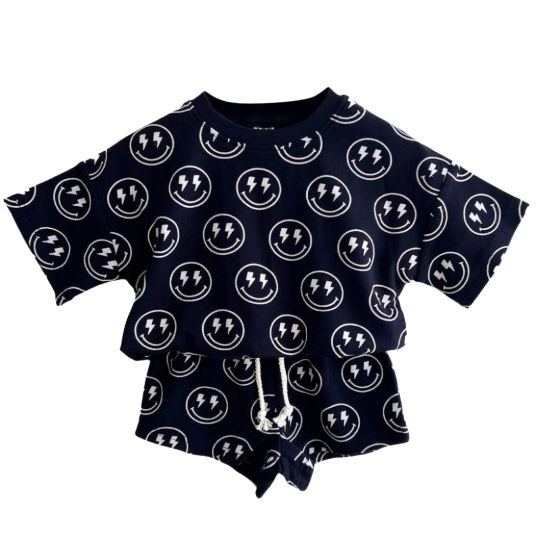 Shorts Set | Electric Smiley - HoneyBug
