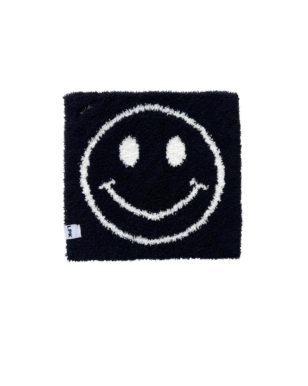 Smiley Plush Lovey | Black - HoneyBug