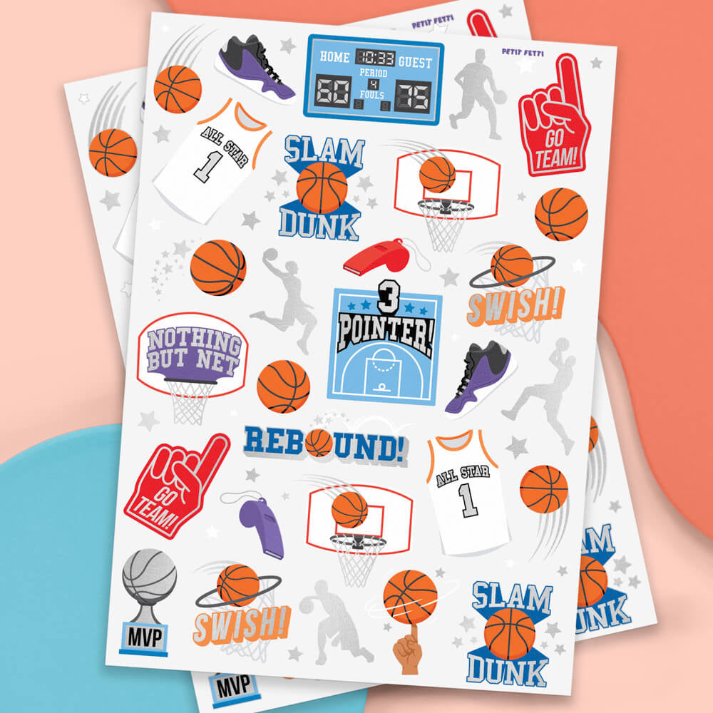 Basketball Tats - 58 Foil Temporary Tattoos