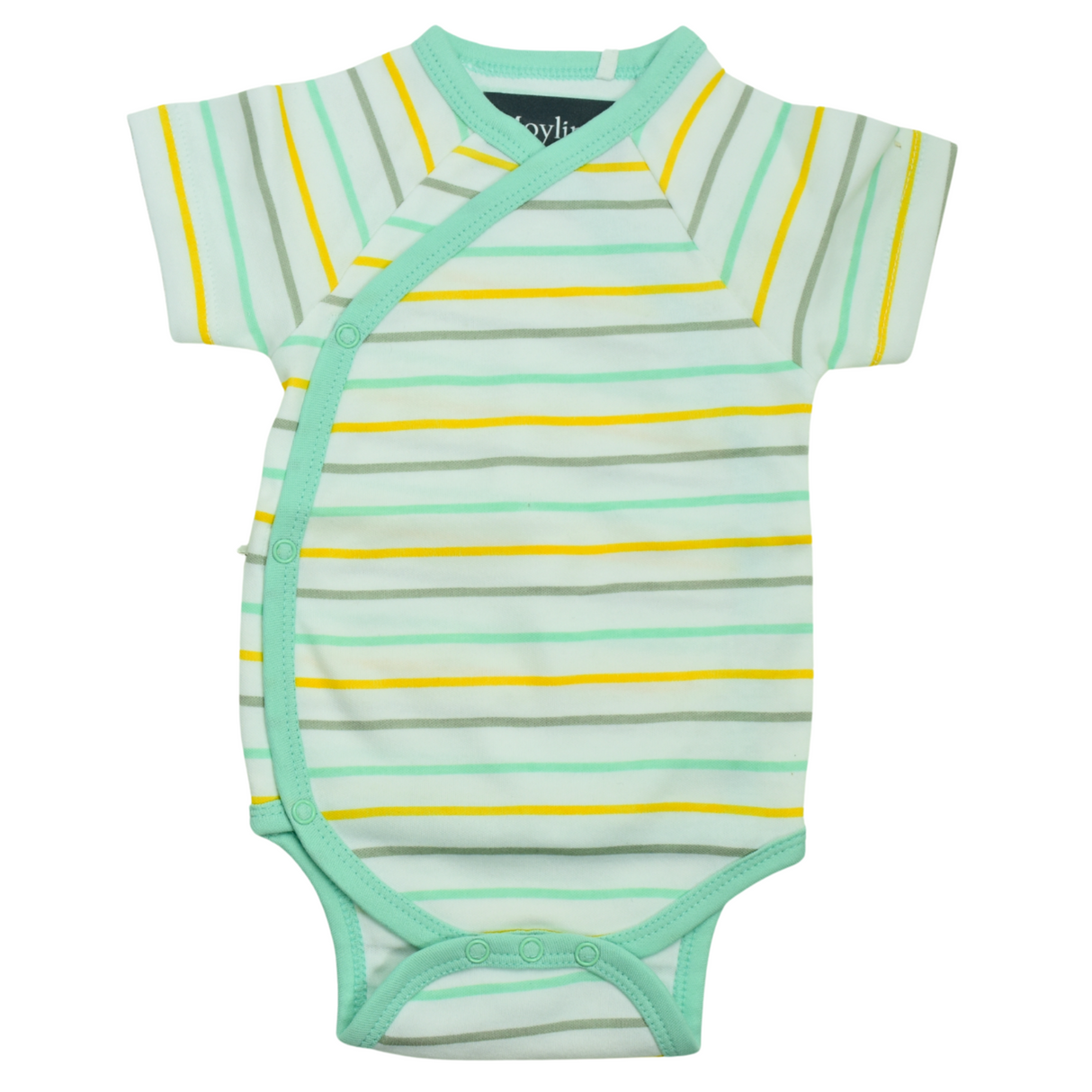 Organic Cotton Pride Kimono Onesie - Stripes - HoneyBug