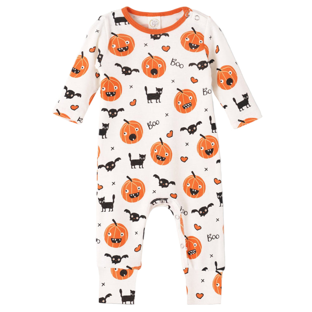Halloween Playful Pumpkins Bamboo Romper - HoneyBug