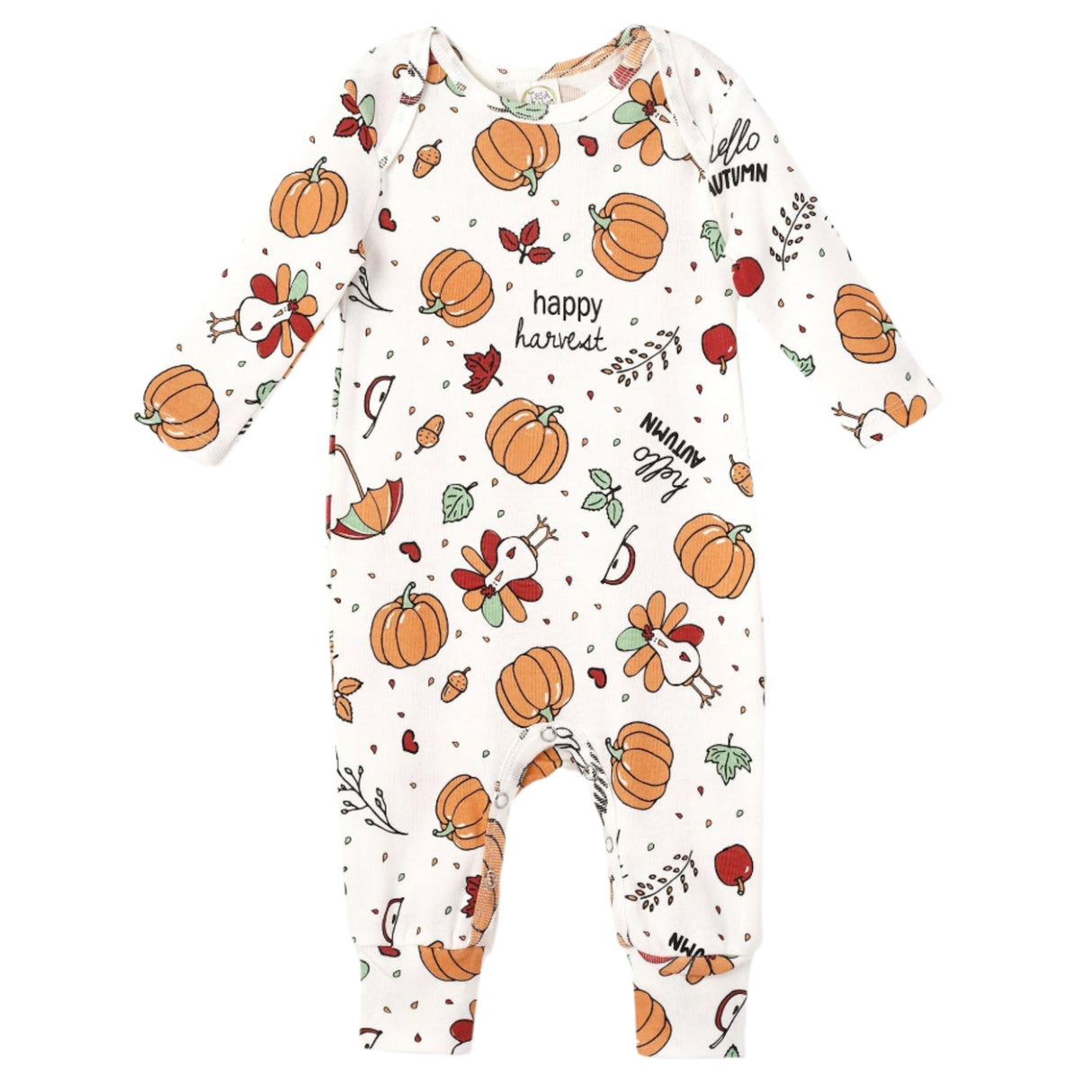Pumpkin Harvest Thanksgiving Romper - HoneyBug