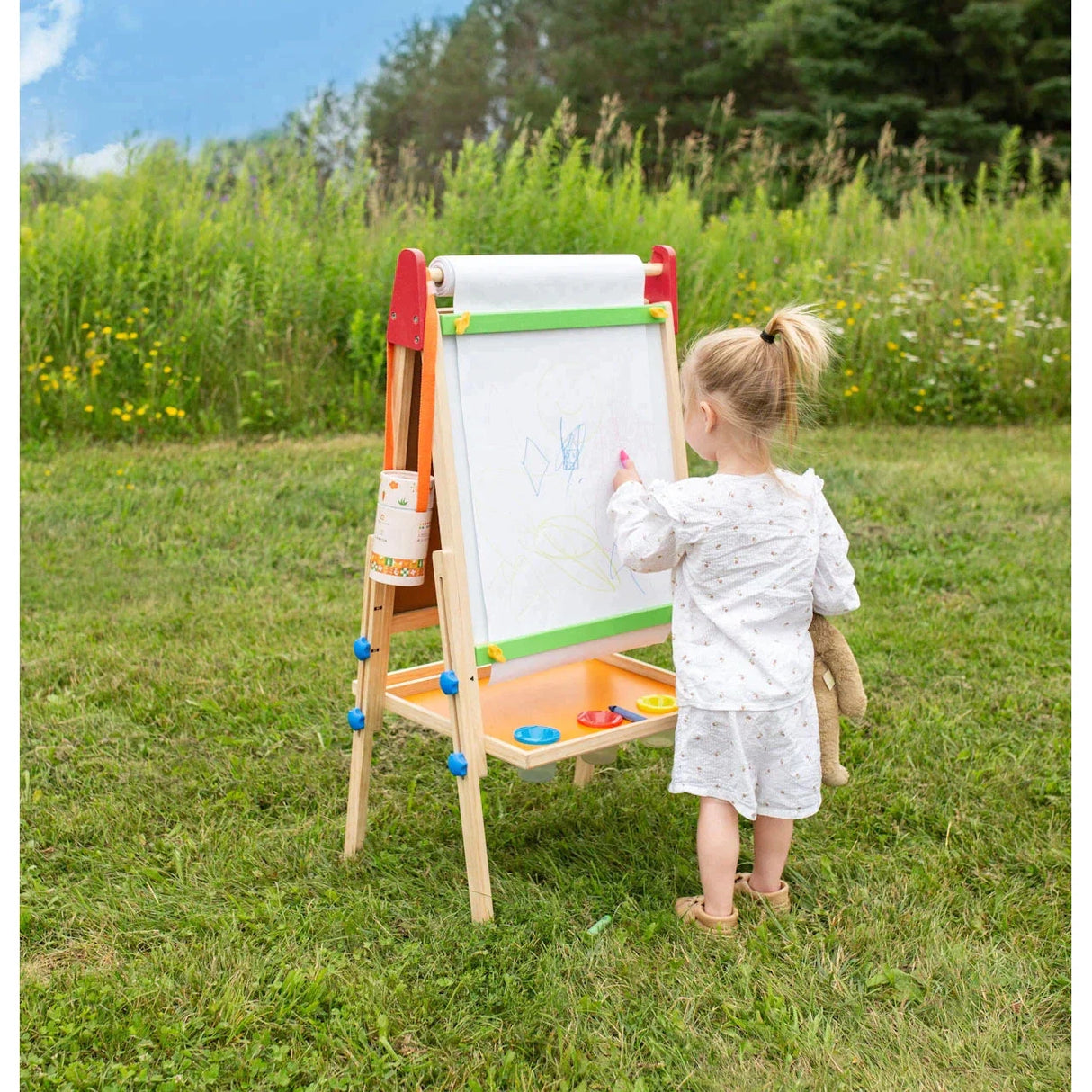 Tiny Land® Double-Sided Easel for Kids - HoneyBug