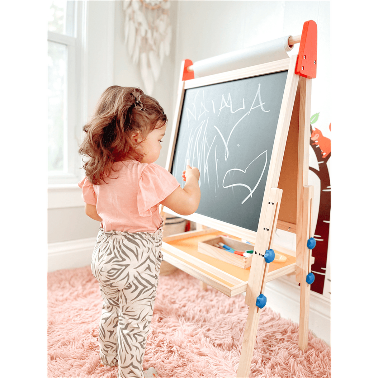 Tiny Land® Double-Sided Easel for Kids - HoneyBug