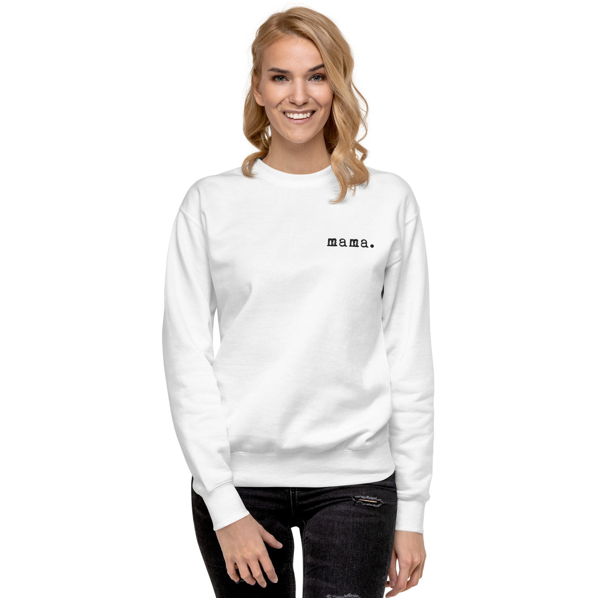 Mama. Embroidered | Premium Adult Sweatshirt - HoneyBug