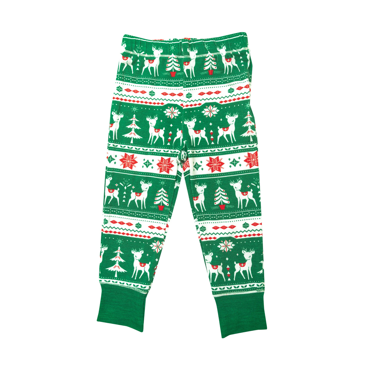 Lounge Wear Set - Vintage Deer Fair Isle (Jolly Green) - HoneyBug