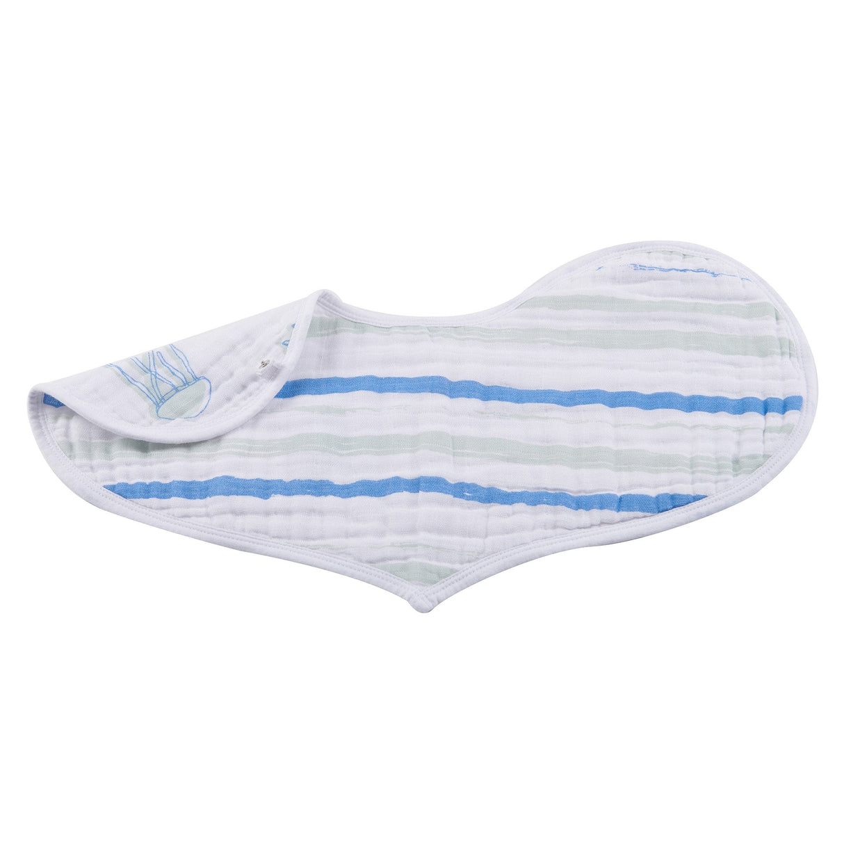 Ocean Cotton Heart Bib 2PK - HoneyBug