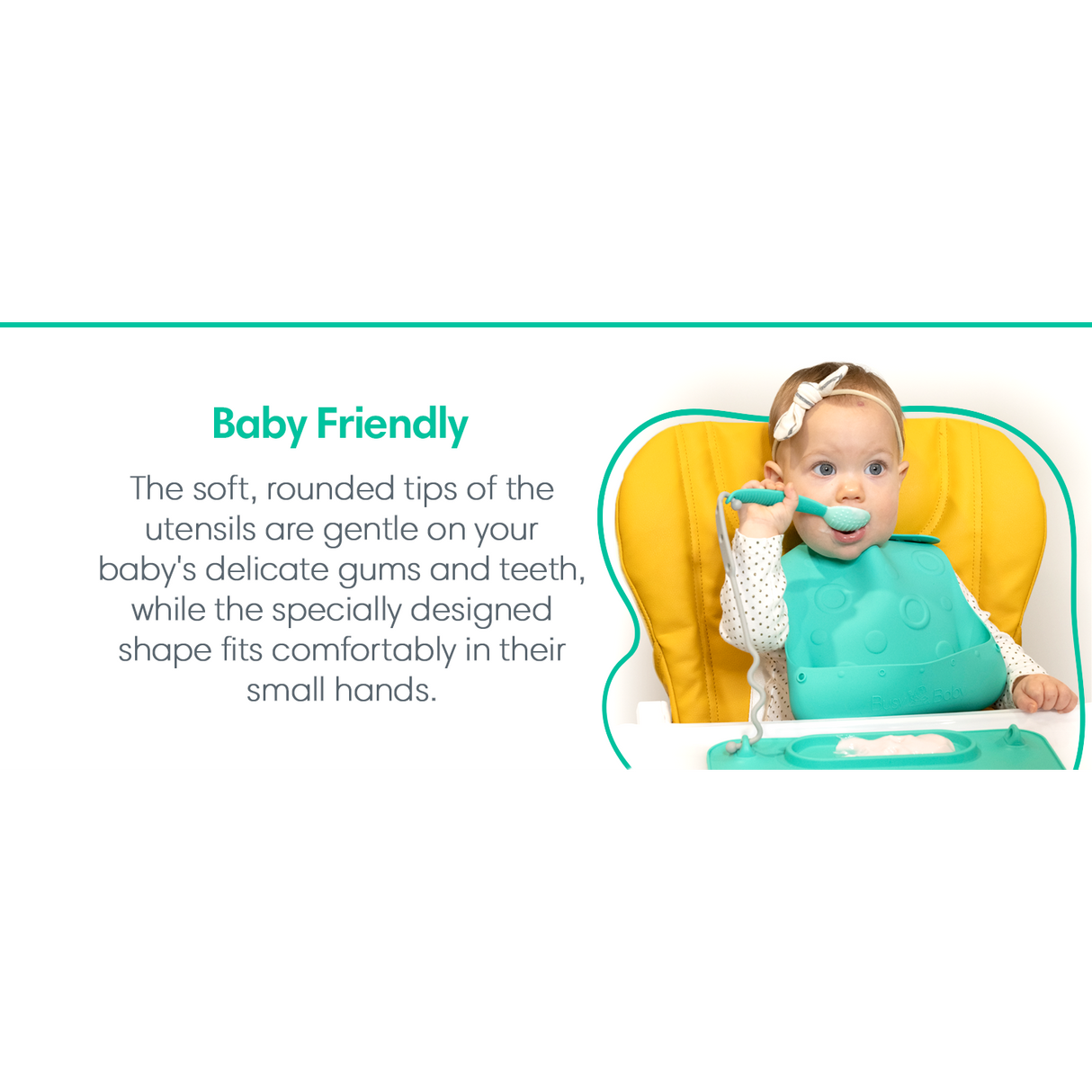 Busy Baby Bungee Bib & Utensil Set - HoneyBug