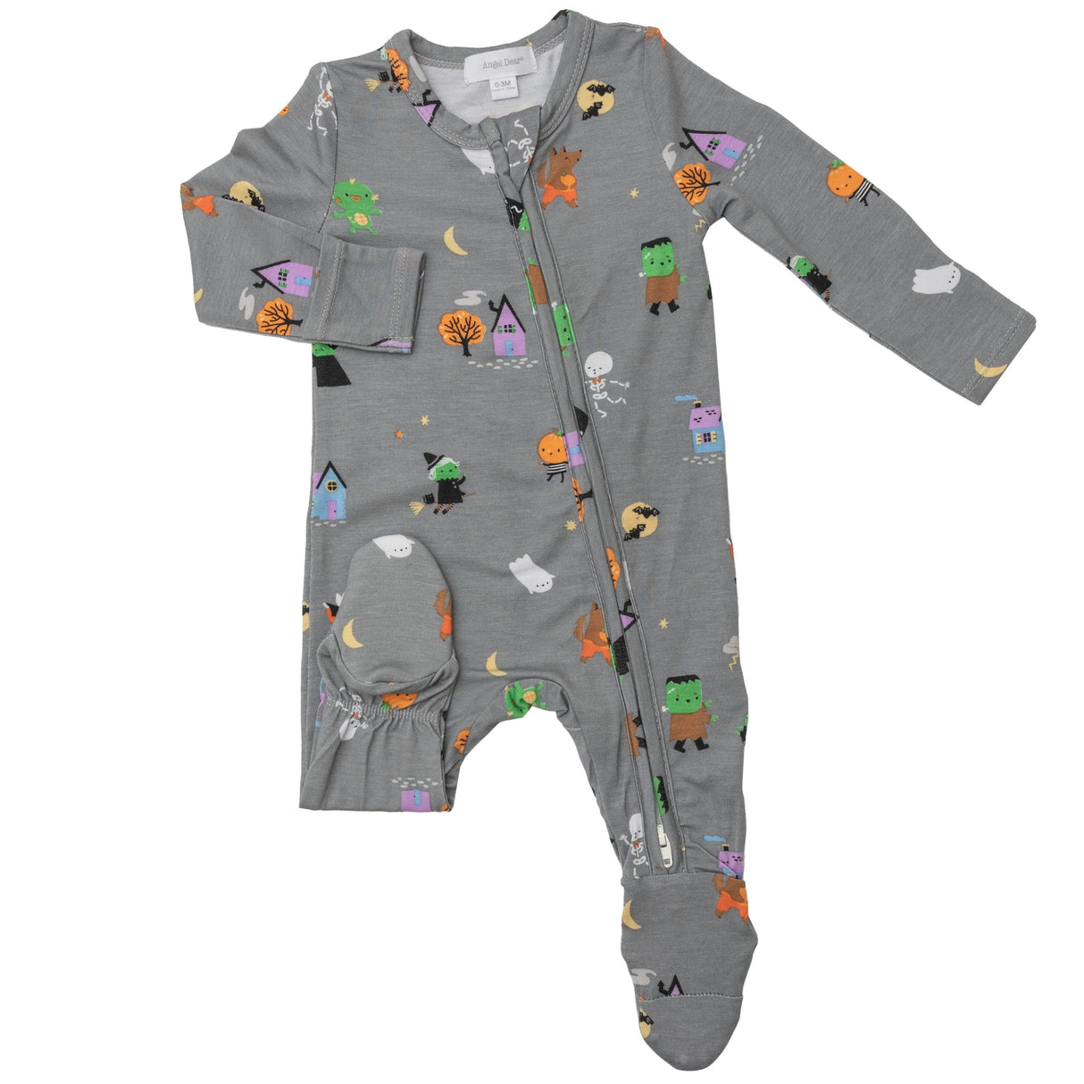 2 Way Zip Footie - Lil Monsters - HoneyBug