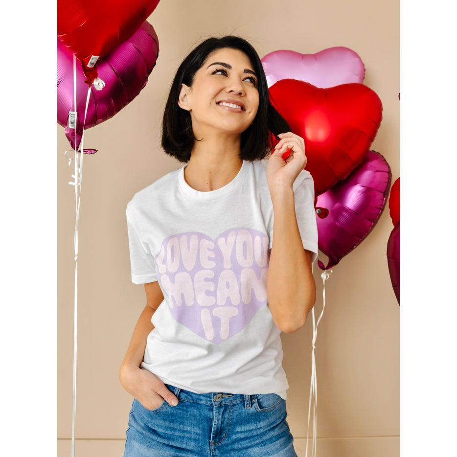 Love You, Mean It Women's White Tee - HoneyBug