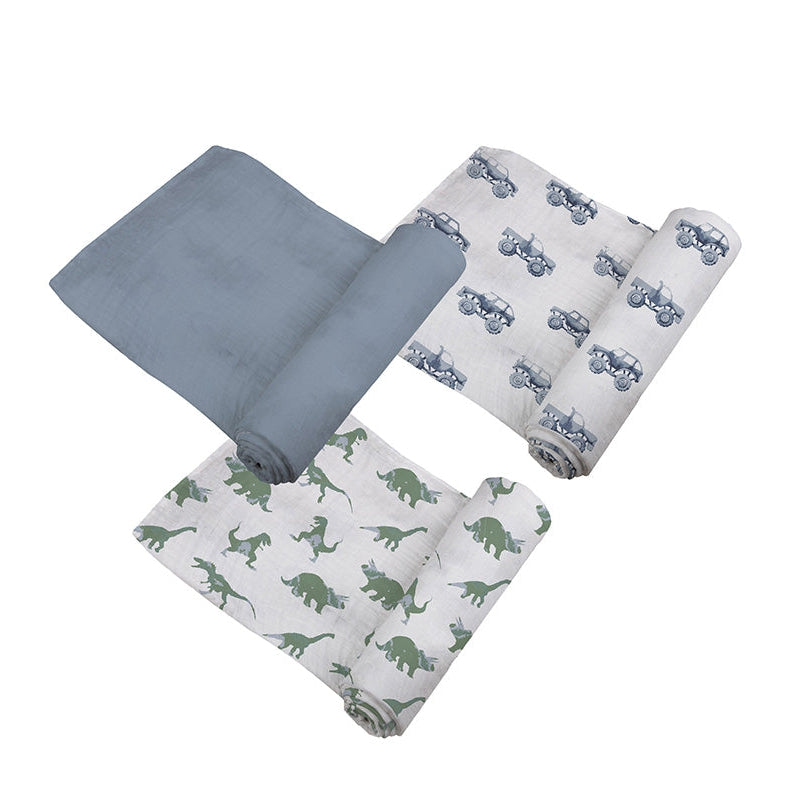 Rough Terrain Cotton Swaddle 3 Pack - HoneyBug