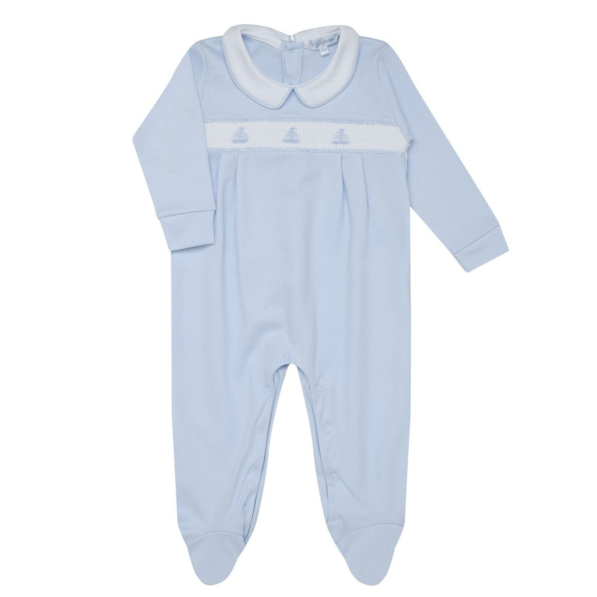 Sailboat Smocked Footie - HoneyBug