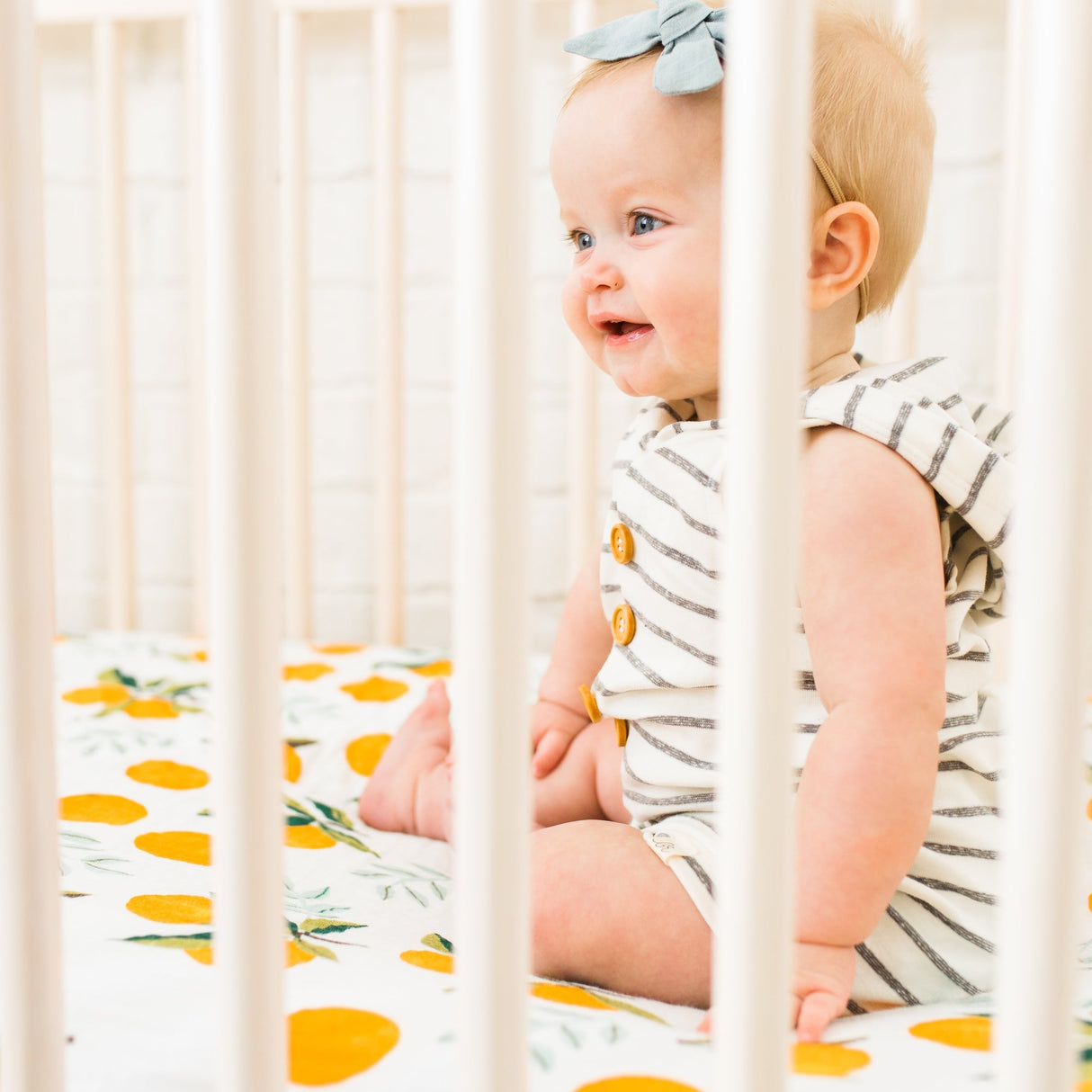 Clementine Crib Sheet - HoneyBug