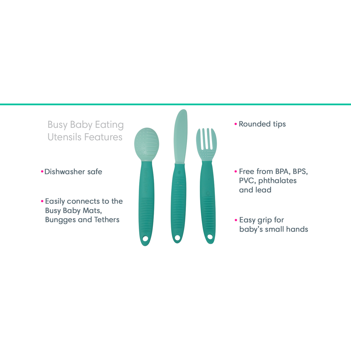 Busy Baby Bungee Bib & Utensil Set - HoneyBug