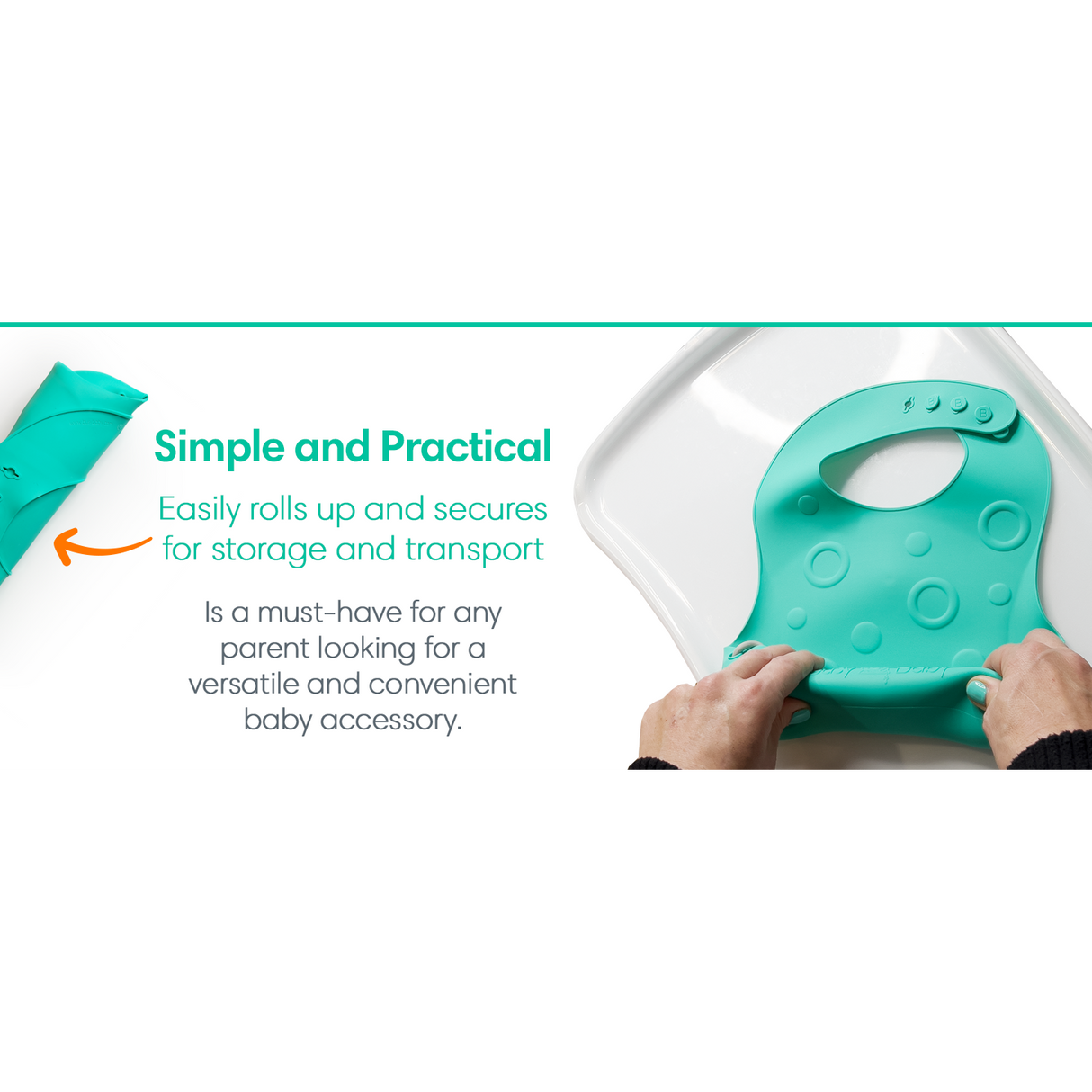 Busy Baby Bungee Bib & Utensil Set - HoneyBug