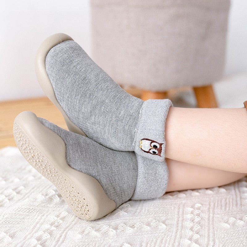 Baby Animal Sock Shoes - Owl - HoneyBug