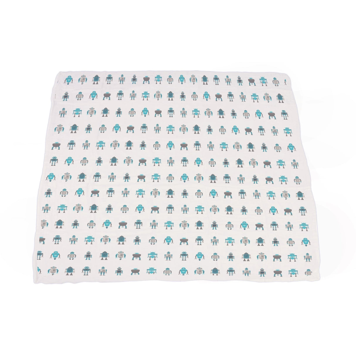 Robots Cotton Muslin Newcastle Blanket - HoneyBug