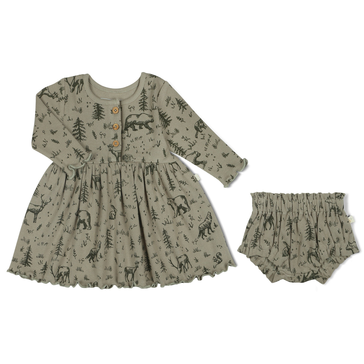 Organic Twirl Dress - Forest Folk