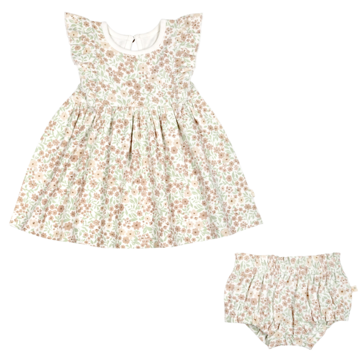 Organic Baby Flutter Dress - Summer Floral