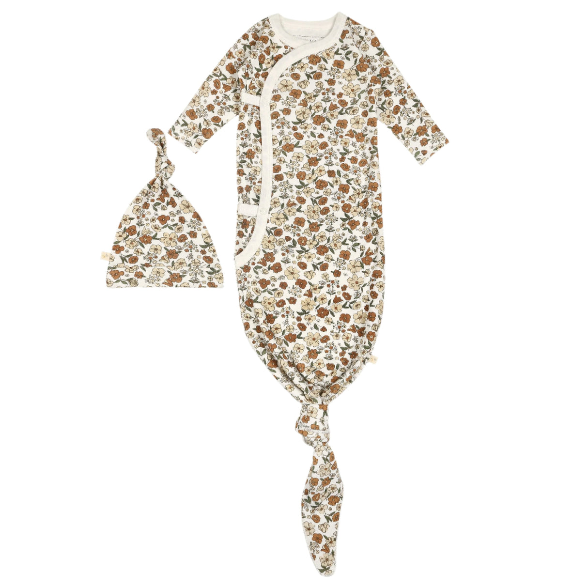 Organic Kimono Knotted Sleep Gown - Daffodil