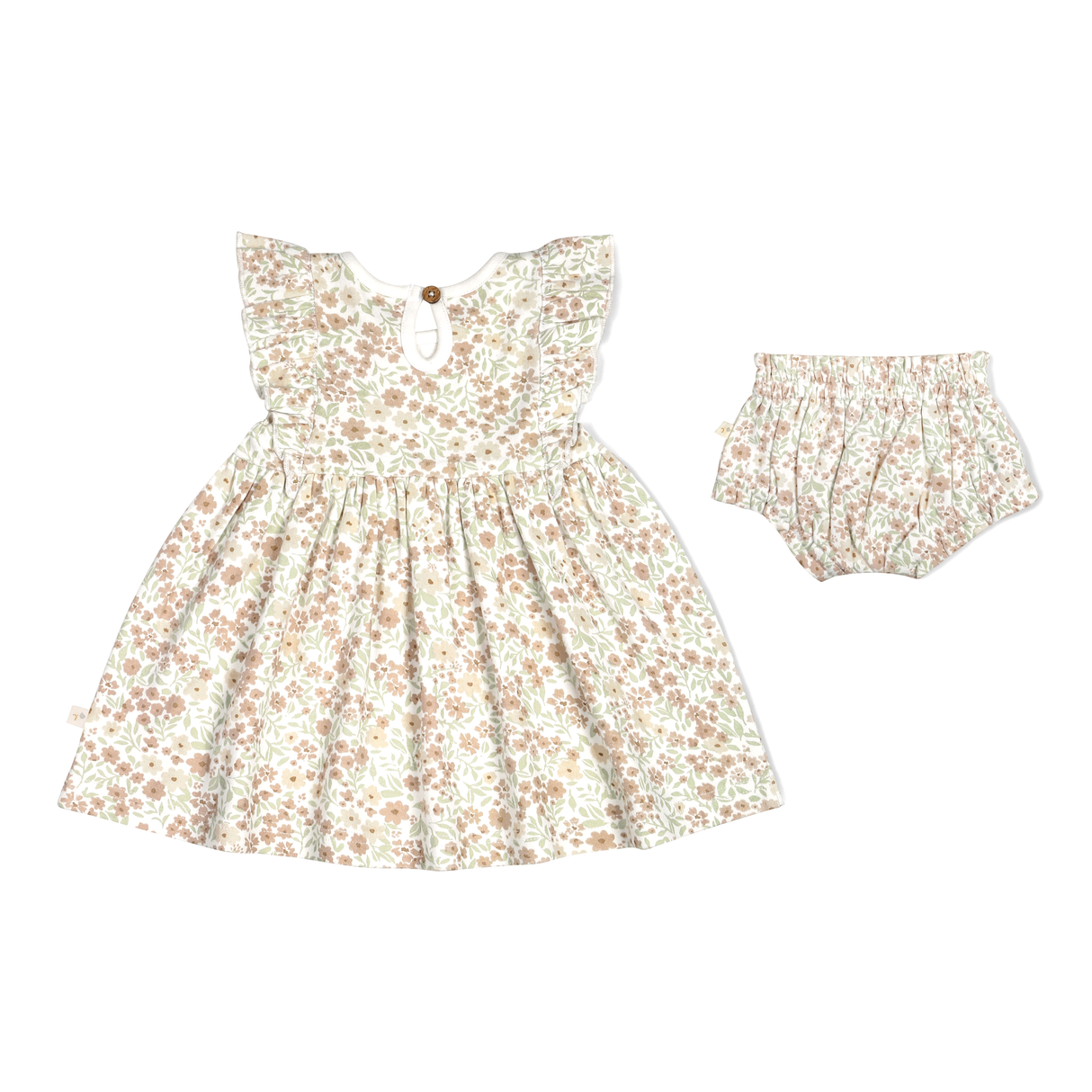 Organic Baby Flutter Dress - Summer Floral