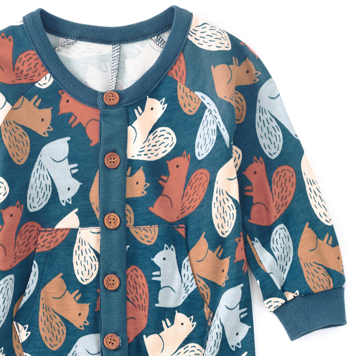 Bamboo Blend Kangaroo Romper - Squirrel Scurry