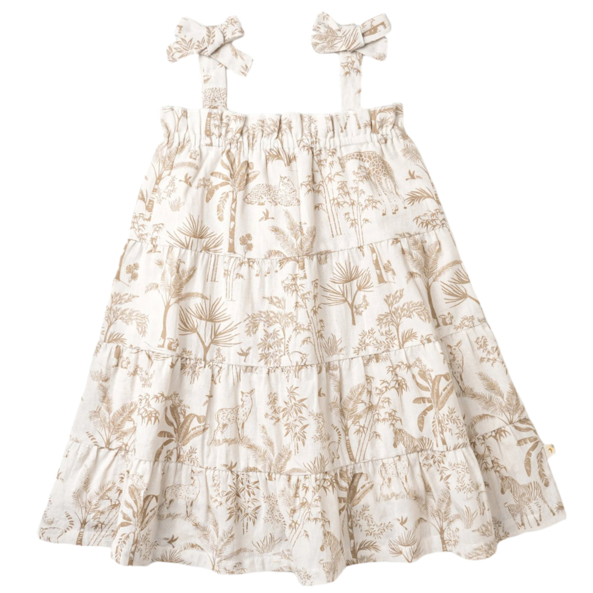 Organic Tiered Dress - Wild Tropics - HoneyBug 