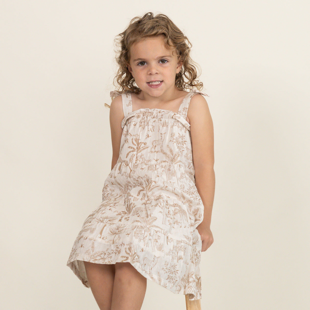 Organic Tiered Dress - Wild Tropics - HoneyBug 