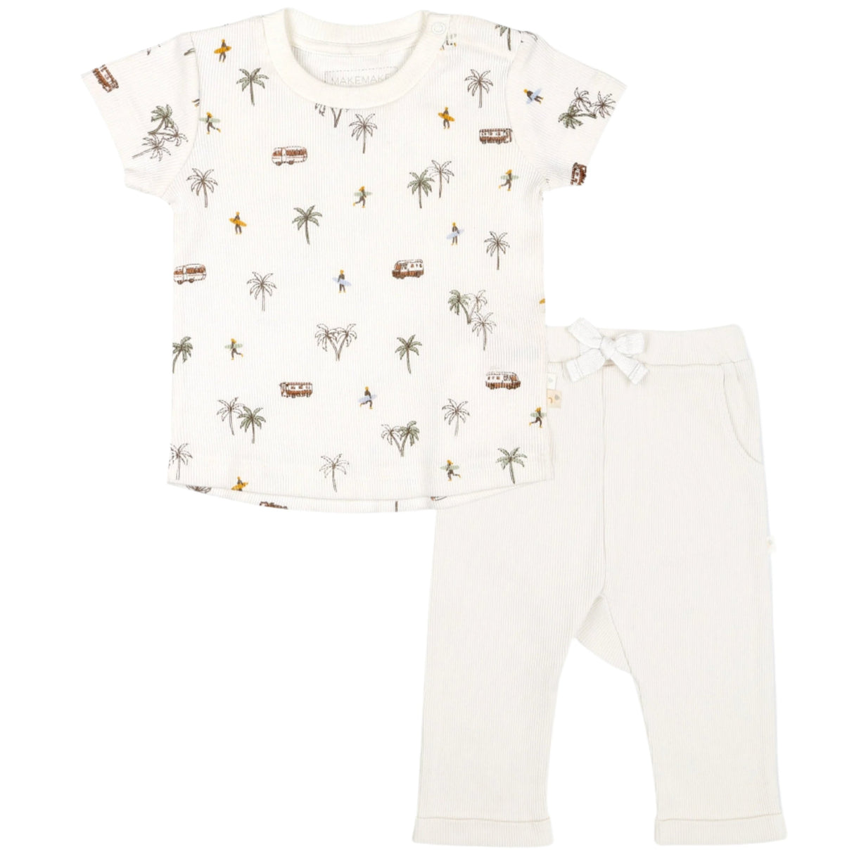 Organic Baby Toddler T-shirt & Pant Set - Malibu