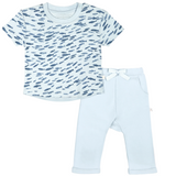 Organic Baby Toddler Tee & Pants Set - Minnow