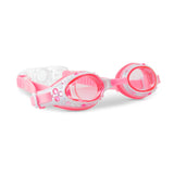 Pearl White Beautiful Bows Girl Kids' Swim Goggles - HoneyBug 