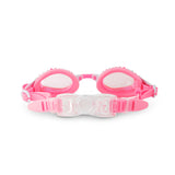 Pearl White Beautiful Bows Girl Kids' Swim Goggles - HoneyBug 