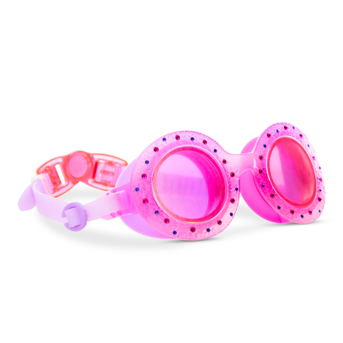 Morning Magenta Budding Flowers Girl Kids' Swim Goggles - HoneyBug 