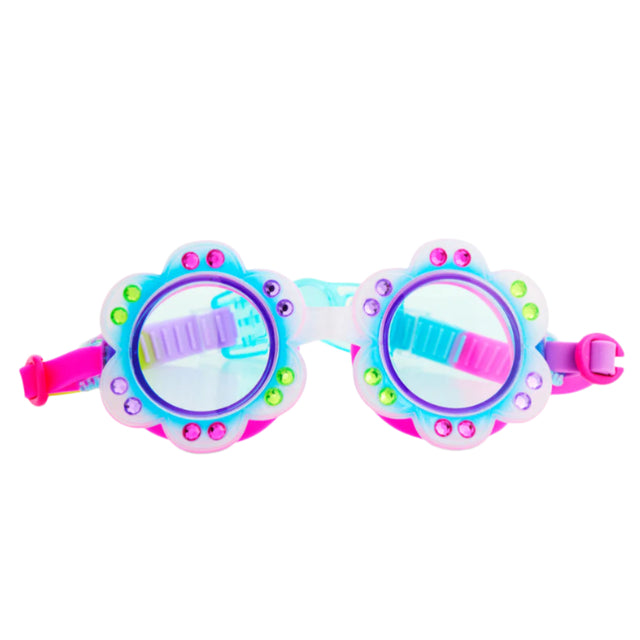 Blossom Blue Petals Girl Kids' Swim Goggles - HoneyBug 
