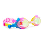 Colorful Clouds Rainbow Girl Kids' Swim Goggles - HoneyBug 