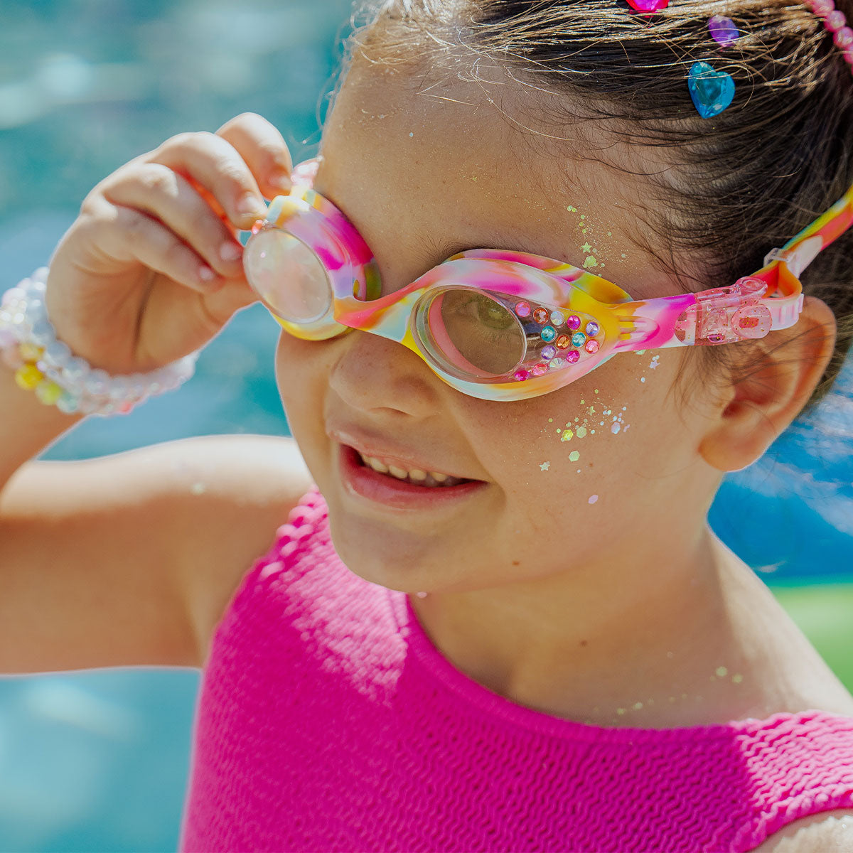 Passion Fruit Tiny Taffy Girl Kids' Swim Goggles - HoneyBug 
